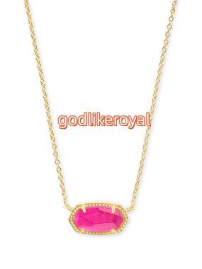 Elisa Gold Pendant Necklace in Azalea Illusion